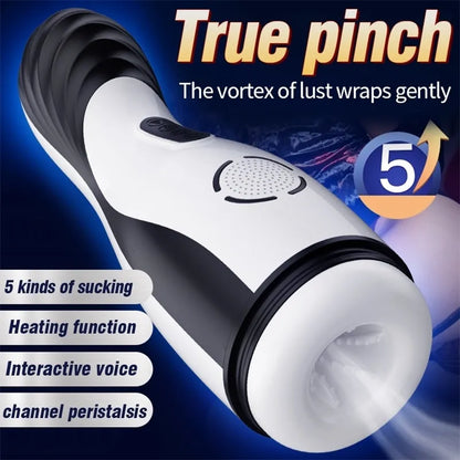 Automatic Masturbator Stroker Sex Machine with 5 Peristaltic & 10 Vibration Modes