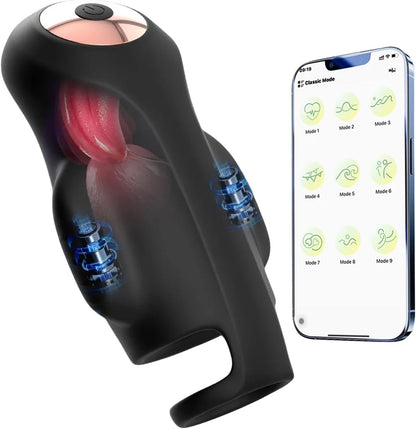4 IN 1 Electric Penis Trainer Vibrator Glans Stimulator Masturbator with 9 Vibration Modes