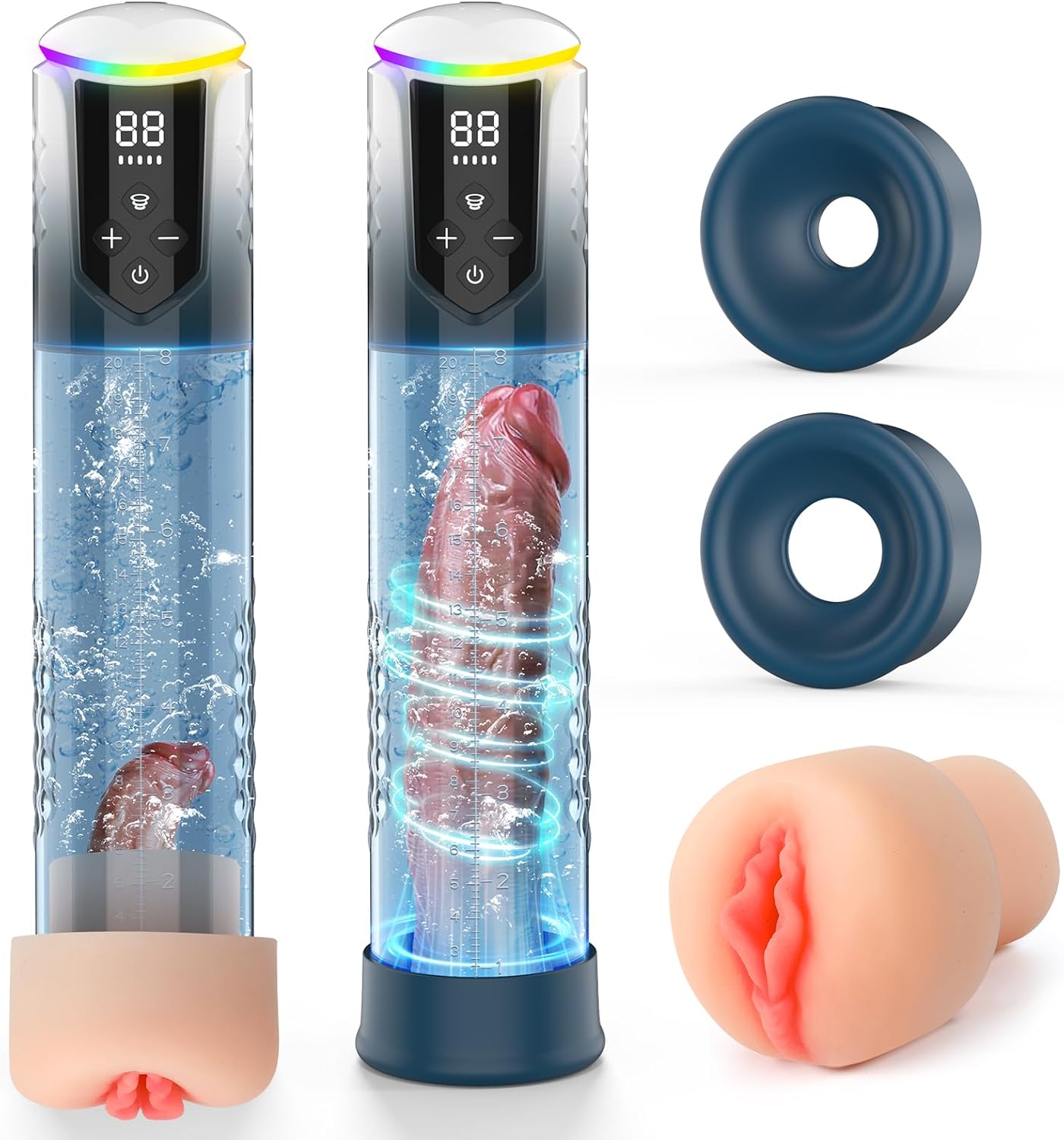Electric Penis Massage Vacuum Pump Blowjob Masturbator with 5 Training Modes