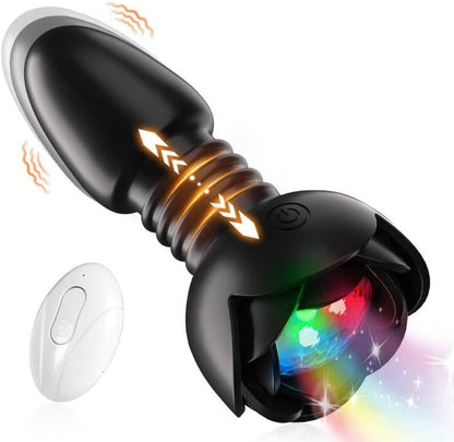 5 IN 1 Anal Plug Vibrator Prostate Massager with 10 Vibrating & Thrusting Modes