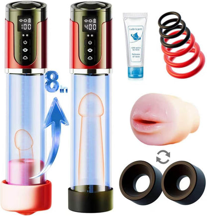 2 IN 1 Automatic Masturbator Penis Pump Enlarger with 4 Training & 3 Suction Modes