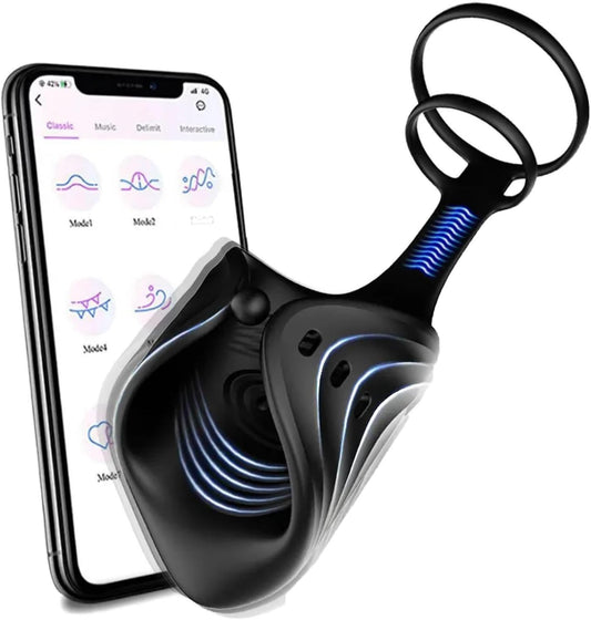 2 IN 1 Electric Penis Trainer Vibrator Stimulator Masturbator with 10 Vibration Modes