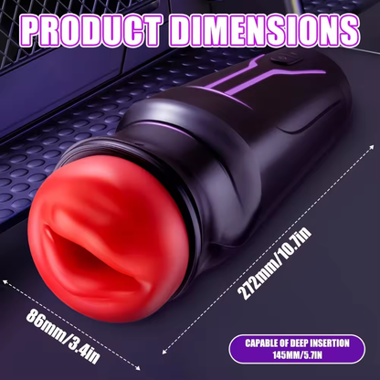 4 IN 1 Mouth Automatic Mastubator Pocket Pussy with Sucking & Vibrating Modes