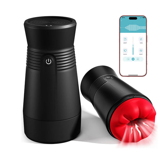 360° Wrapped Penis Trainer Stroker Blowjob Masturbator with 9 Suction & Vibration Modes