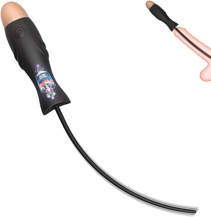 Deep Urethral Dilator Trainer Vibrator Penis Plug with 10 Vibration Modes
