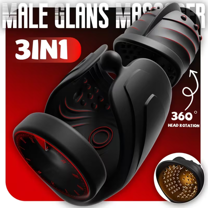 360° Wrapped Penis Trainer Vibrator Cock Ring with 10 Swing and 10 Vibration Modes