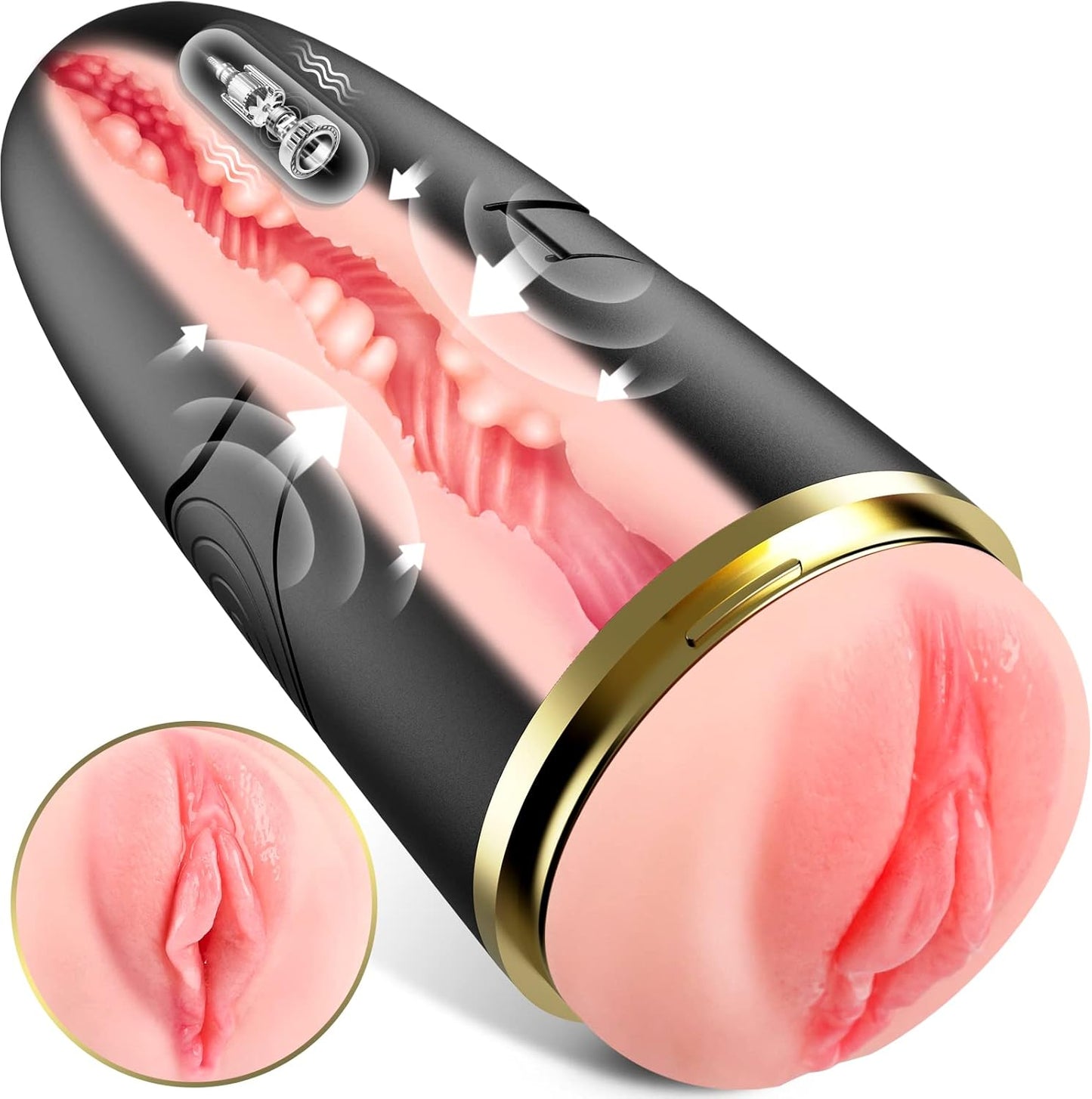 Automatic Masturbator Pocket Pussy Stroker with 10 Vibrations Modes