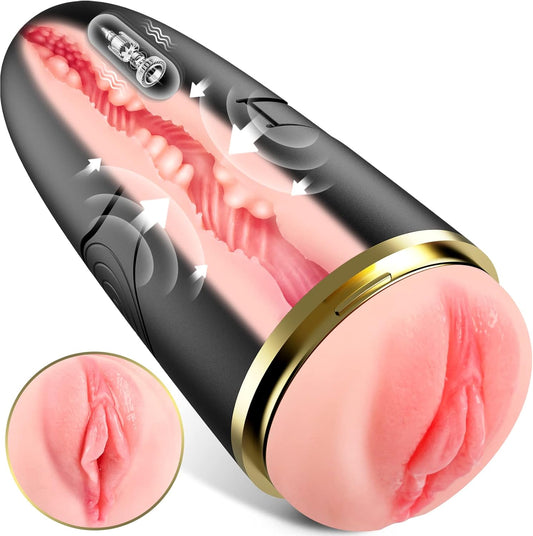 Automatic Masturbator Pocket Pussy Stroker with 10 Vibrations Modes