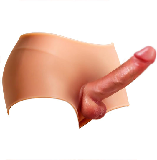 Realistic Flexible Strap-on Dildo Sex Toy Massive Penis Virator with Harness