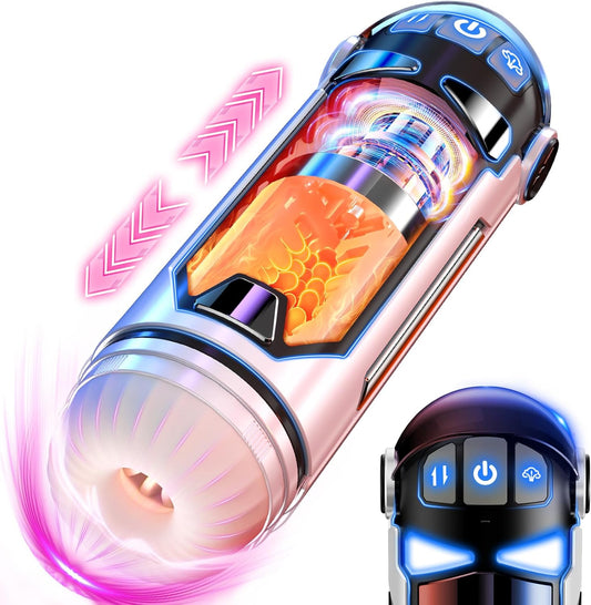 3 in 1 Automatic Male Masturbators Stroker Sex Machine with 4 Thrusting Modes
