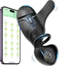 4 IN 1 Adjustable Penis Vibrator Trainer Masturbator Stroker with 2 Motors & 9 Vibrations