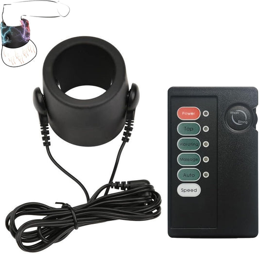 E-stim Testicle Electrical Sleeve CBT Cock and Ball Torture Bondage Chastity Device
