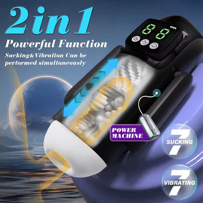 Automatic Masturbator Stroker Blowjob Sex Machine with 7 Sucking & Vibrating Modes