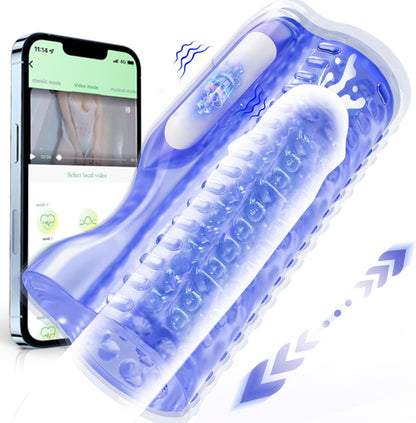 5D Internal Structure Electric Penis Trainer Pocket Pussy with 10 Vibration Modes