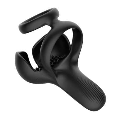 Multizone Stimulation Testicle Stimulator Penis Trainer Cock Ring with 10 Vibration Modes