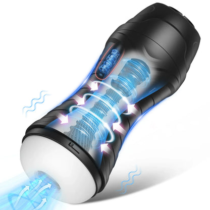 2 In 1 Automatic Male Masturbator Vacuum Pump with 10 Vibration & Suction Modes