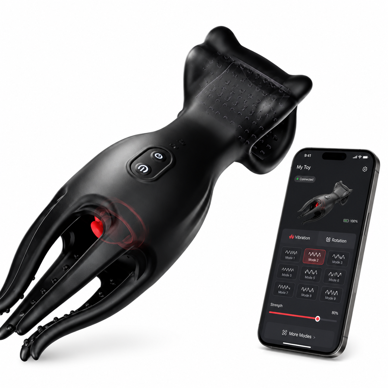 Penis Trainer Vibrator Glans Stimulator Oral Sex Masturbator with 9 Modes