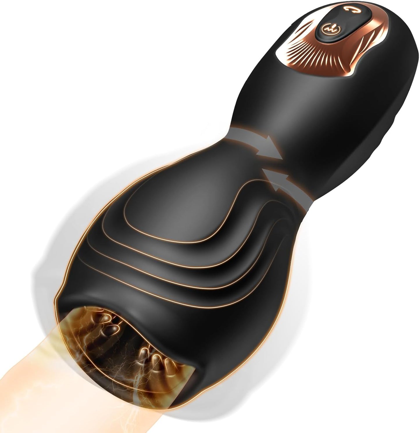 Oral Penis Vibrator Glans Trainer for Masturbator with 10 Vibration Modes