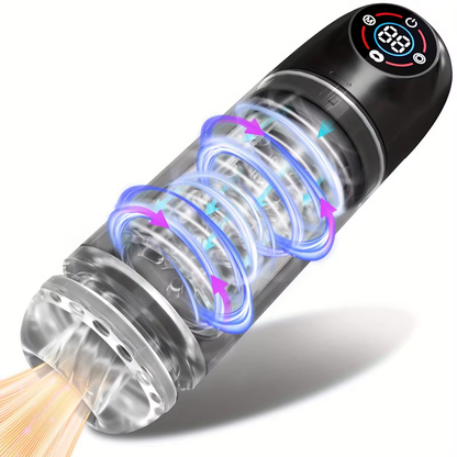 Automatic Masturbator Penis Pump Enlargers with 6s Vacuum Pump & 7 Rotating Sucking Licking
