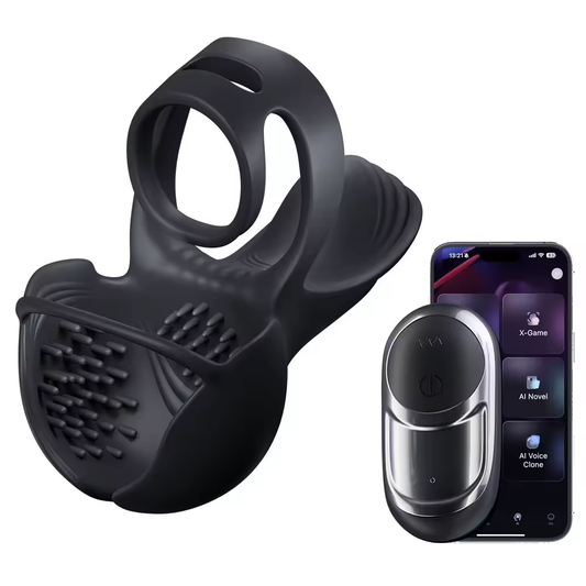 3 IN 1 Penis Trainer Vibrator Cock Ring Massager with 10 Vibration Modes