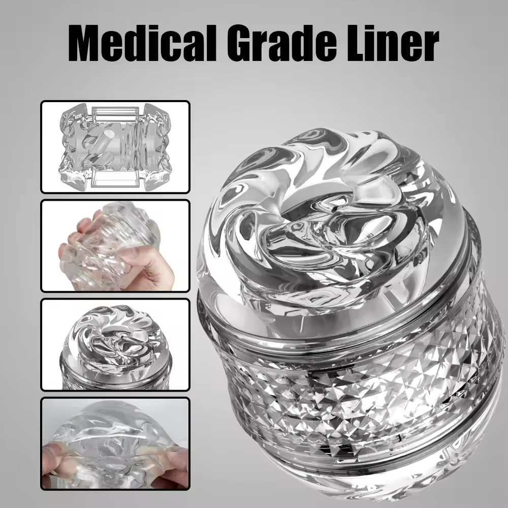 Open-ended 3D Realistic Masturbator Penis Trainer Stroker Blowjob