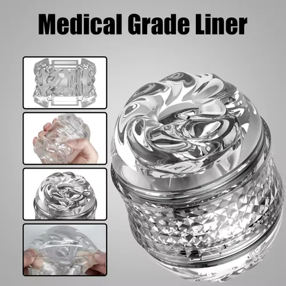 Open-ended 3D Realistic Masturbator Penis Trainer Stroker Blowjob