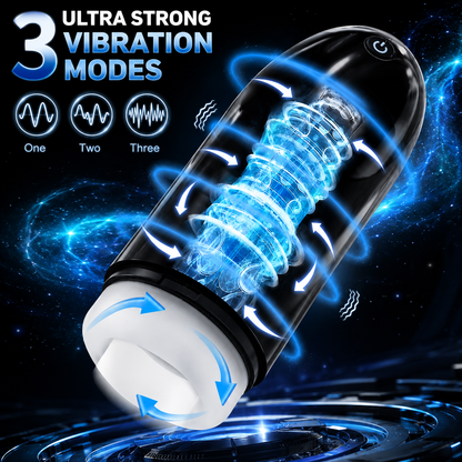 Automatic Masturbator Pocket Pussy Stroker Machine with 3 Vibration & 9 Suction Modes