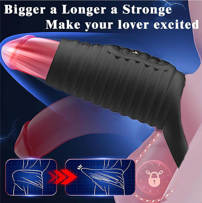 Wave-like Penis Trainer Vibrator Stimulator Sleeve Enhancer Masturbator with 10 Vibration Modes