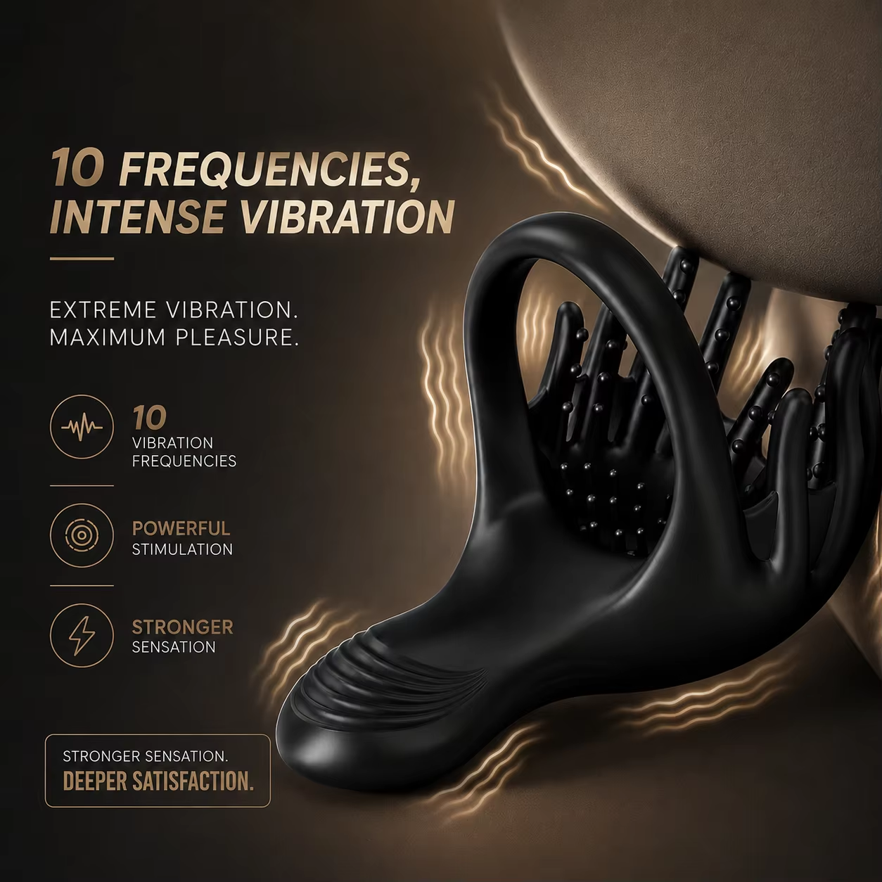 Wearable Testicle Massager Penis Trainer Vibrator Cock Ring mit 10 Vibration Modes