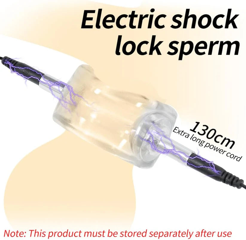 Electric Shock Cock Ring Penis Glans Sleeve Penis Trainer Masturbator