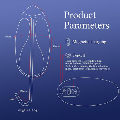 Electric Urethral Dilator Vibrator Glans Stimulator with 10 Vibration Modes