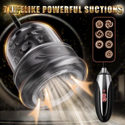 4 IN 1 Penis Trainer Massager Glans Vibrator Masturbator with 7 Suction Modes