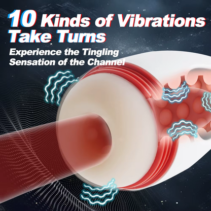 Automatic Masturbator Blowjob Penis Trainer Stroker with 10 Vibration Modes