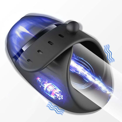 Adjustable Penis Trainer Vibrator Glans massager with 10 Intense Vibration Modes