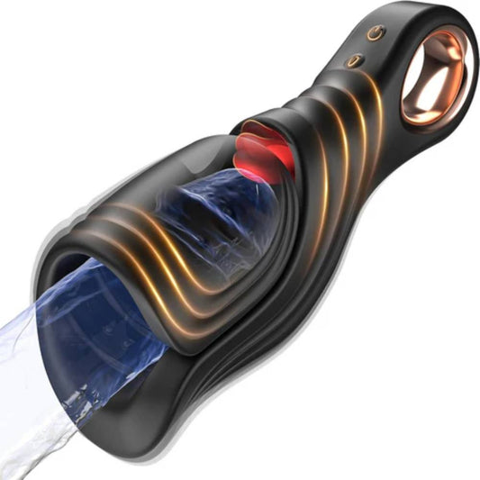 4 IN 1 Penis Trainer Glans Vibrator Blowjob with 10 Licking & Vibrating Modes