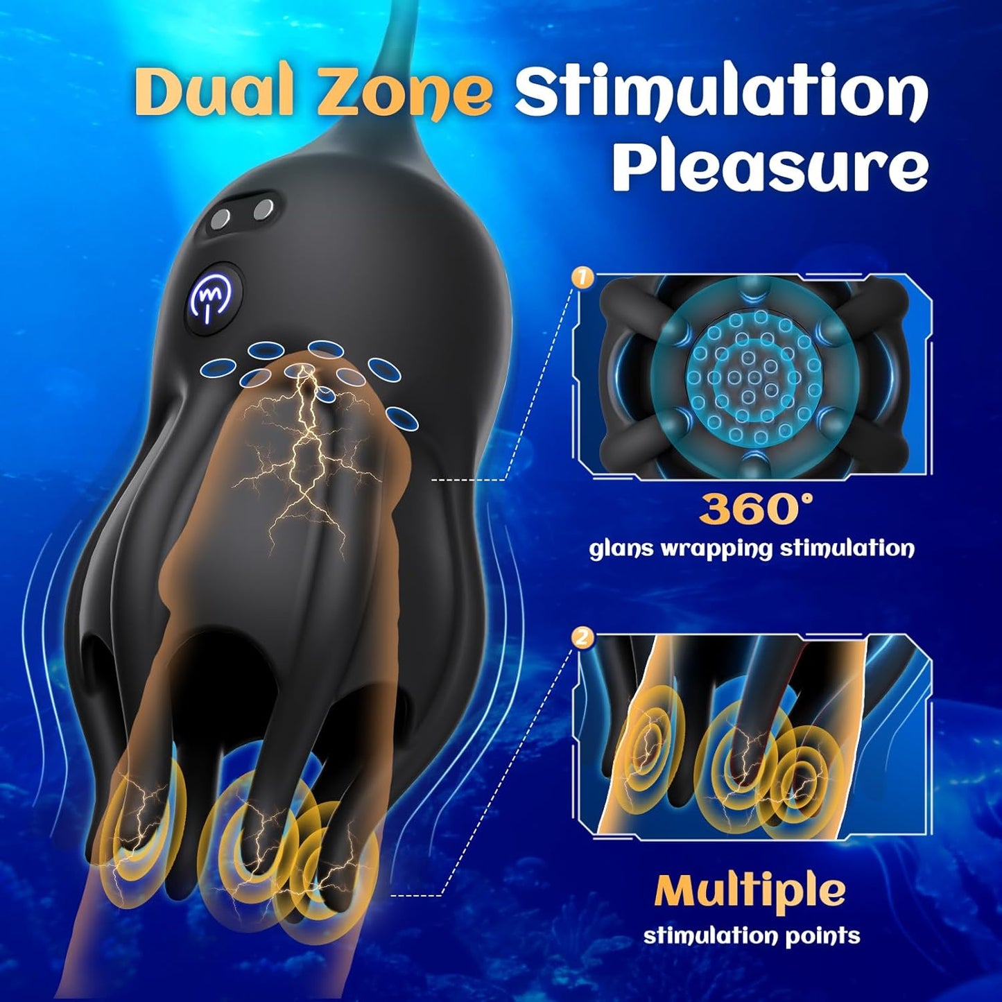 Electric Penis Trainer Vibrator Glans Stimulator with Urethral Sound & 10 Vibration Modes