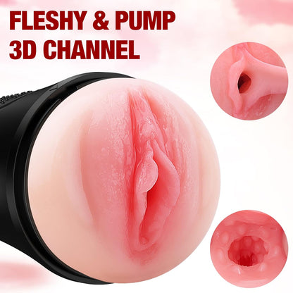 Pressing Realistic Masturbator Pocket Pussy Penis Stroker Blowjob