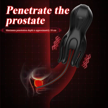 Glans Trainer Penis Massager Urethral Plug Stimulator with 10 Vibration Modes
