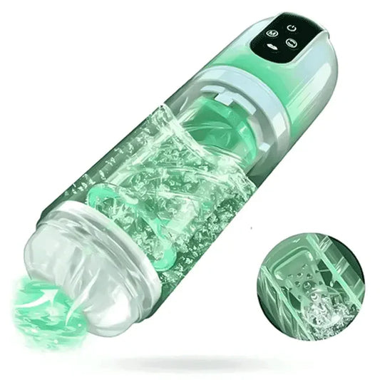 2 in 1 Automatic Male Masturbator Penis Pump with 7 Sucking & Rotating & Licking