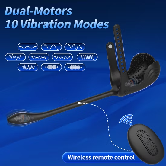 3 IN 1 Anal Plug Vibrator Testicle Taint Stimulator Cock Ring with 10 Vibrations