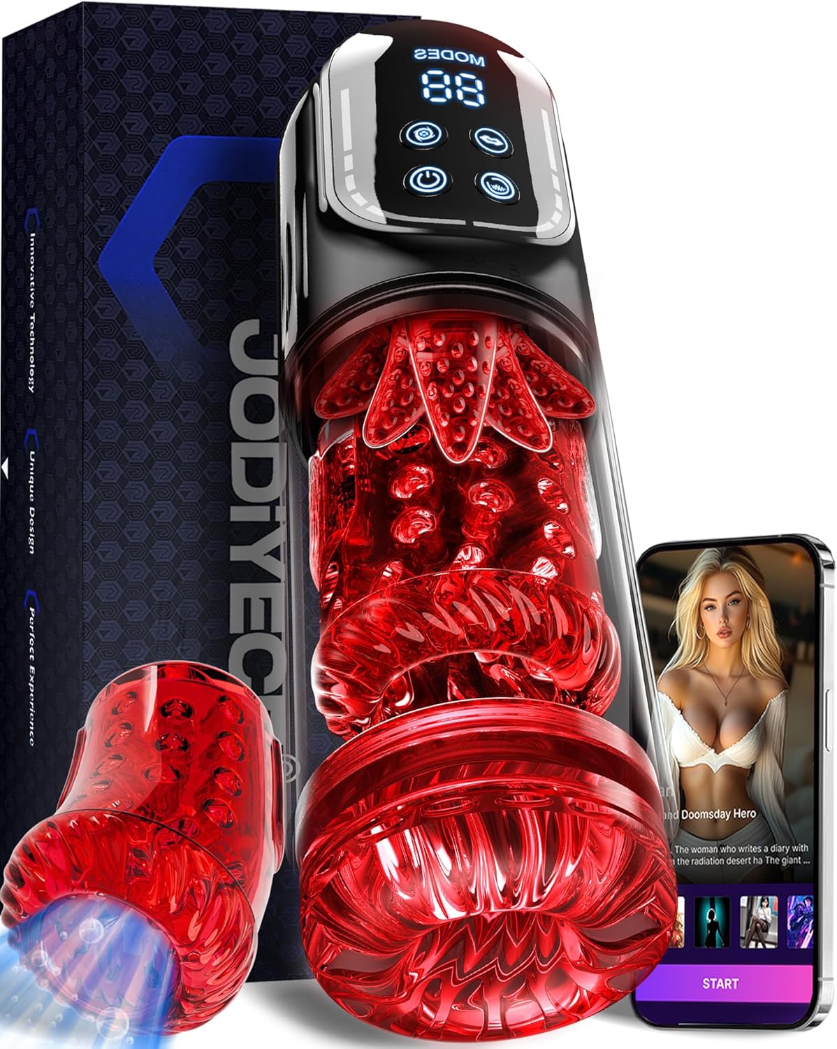 AI-Powered Automatic Masturbator Pumps Enlargers with 7 Thrusting Rotating Sucking Licking Modes
