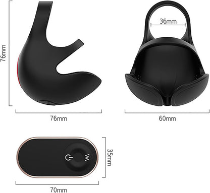 Penis Trainer Vibrator Cock Ring Glans Massager Masturbator with 9 Vibration Modes