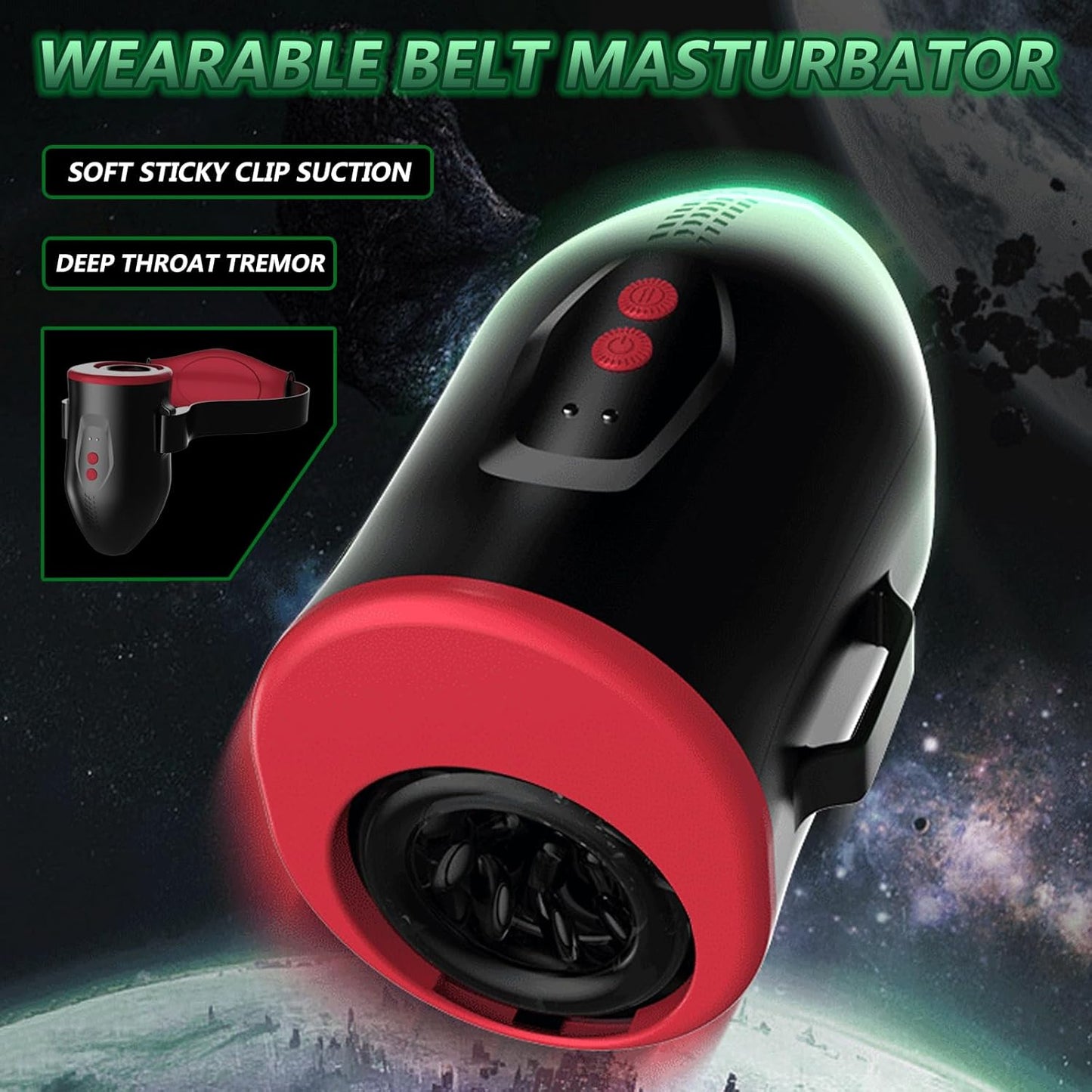 Automatic Sucking Male Masturbation Cup Stroker with 6 Vibrating & Thrusting Modes