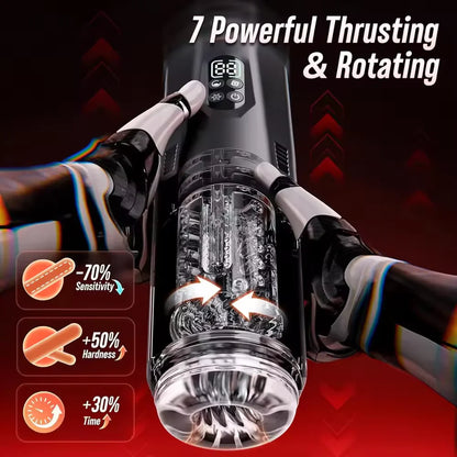 Automatic Masturbator Sex Machine Stroker Blowjob with 7 Thrust and Rotation Modes