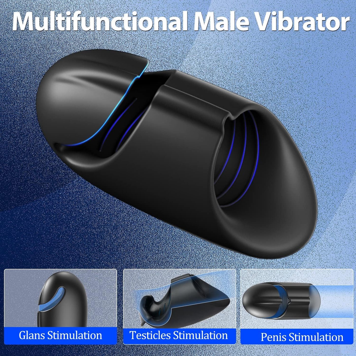 Automatic Penis Vibrator Glans Trainer Stimulator with 9 Powerful Vibration Modes