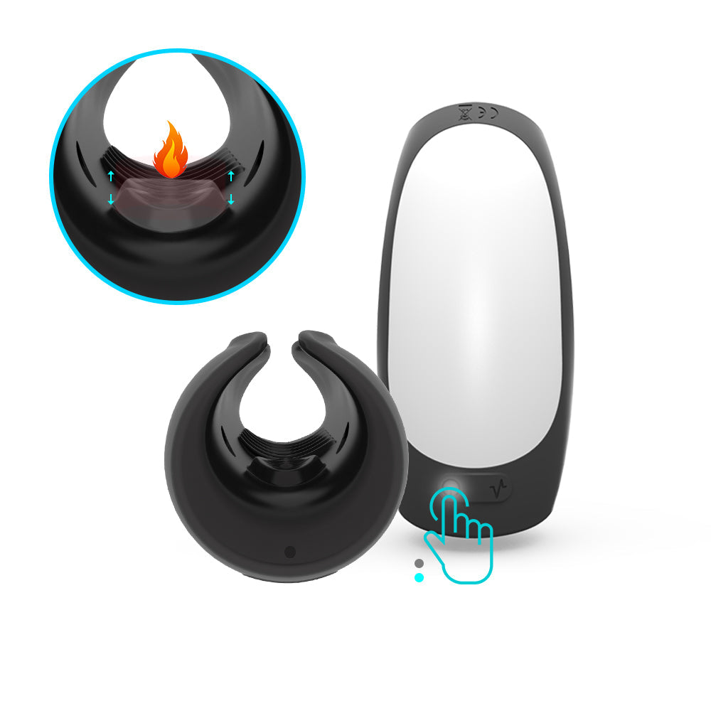 Electric Penis Trainer Vibrator with Pulsating Vibration & Electrostimulation & Heating