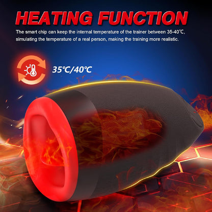 Automatic Masturbator Penis Vibrator Glans Trainer with 7 Vibrating Modes & 3 Speeds