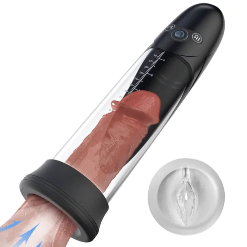 AI Intelligent Penis Pump Masturbator Stroker with Powerful Vacuum Suction