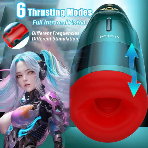 Automatic Sucking Heating Masturbator Stroker Blowjob Sex Machine with 7*7 Smart Mod