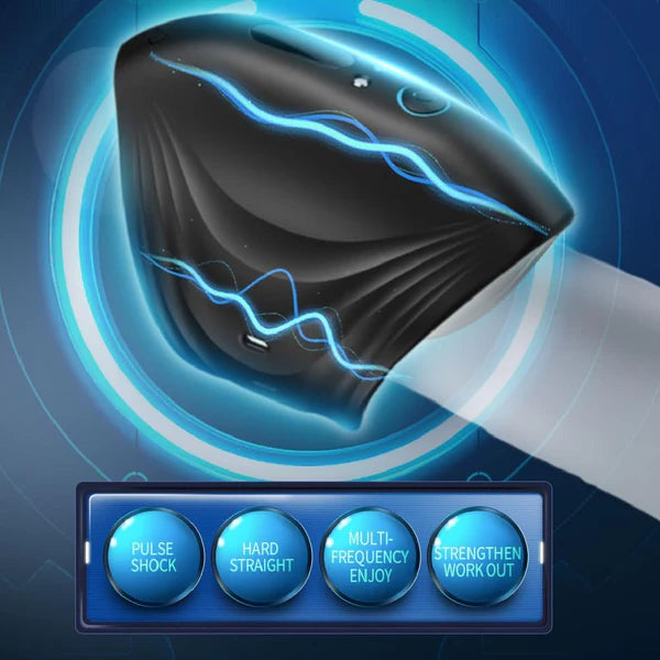 Adjustable Penis Trainer Vibrator Glans massager with 10 Intense Vibration Modes